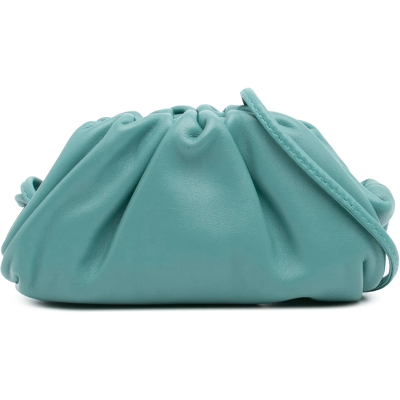 Bottega Veneta Schultertasche Lambskin The Extra Mini Pouch Crossbody blau