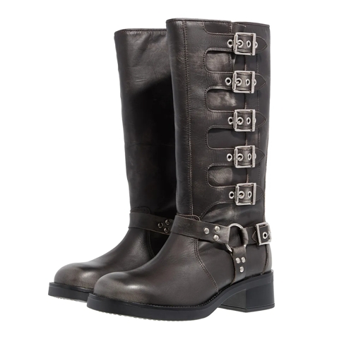 Steve Madden Battle Dark Grey Leather Stivale