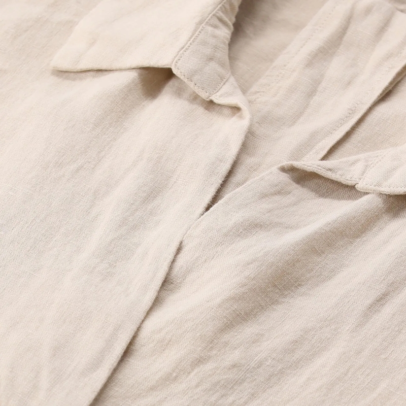 Riani Maxikleid Midikleid aus Leinen beige(Image 3)