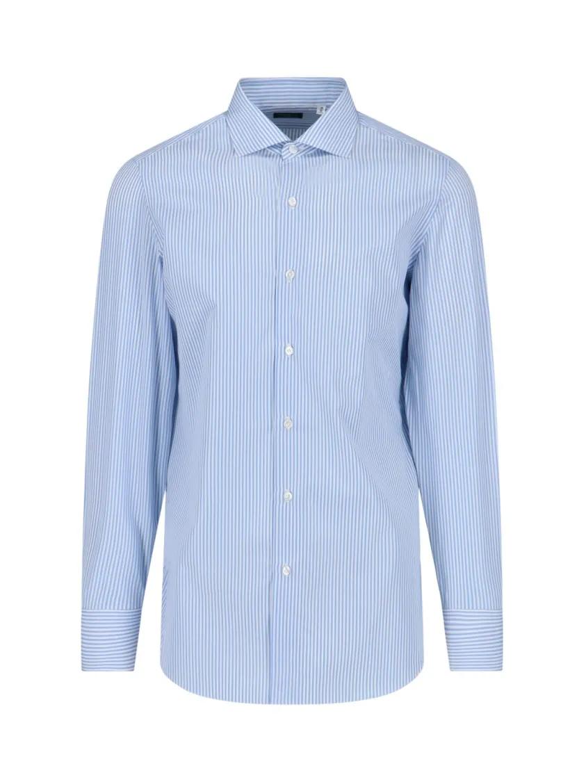 Thumbnail - Finamore - 1925 "Milano" Shirt In Light Blue - Größe 38 - blau