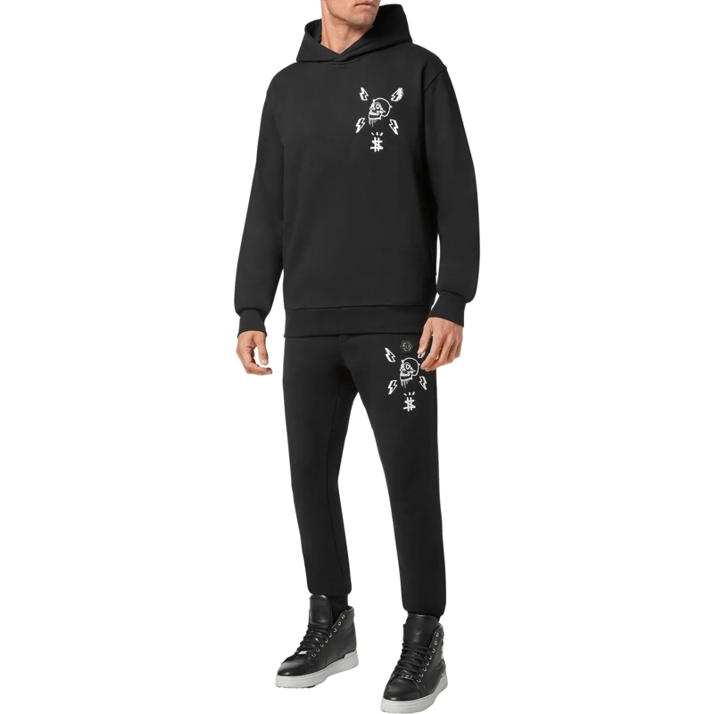 Philipp Plein Top Hoodie Hexagon schwarz(Image 4)