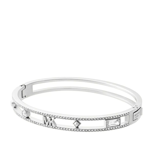 Michael Kors MKJ7131040 Ladies Brilliance Logo Bracelet Silver Bangle