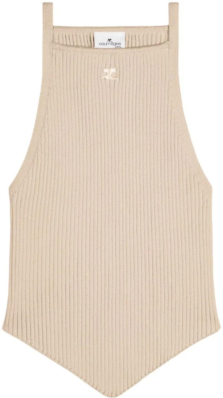 Thumbnail - Courrèges - Top Cappuccino - Größe L - braun