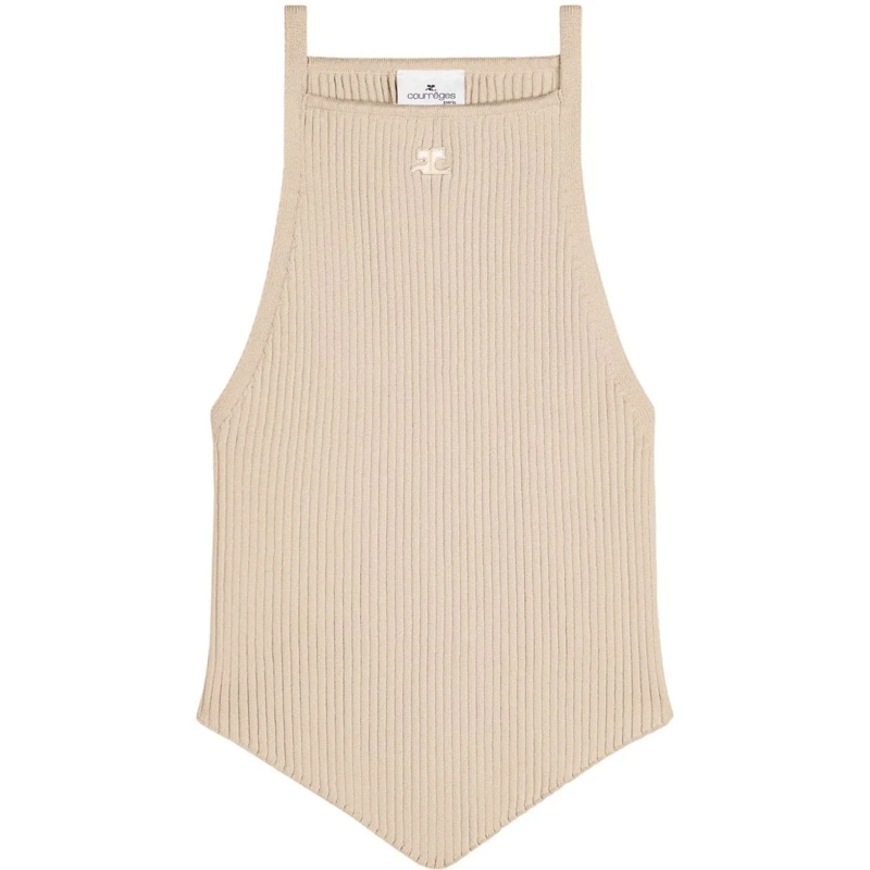 Courrèges T-Shirt Top Cappuccino braun