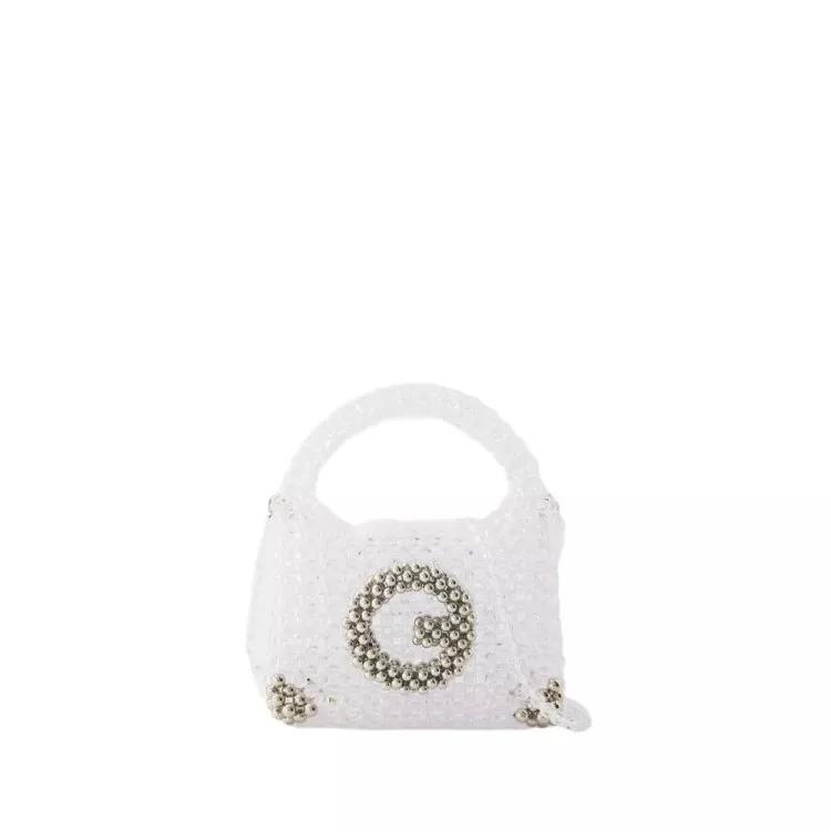 Germanier Crossbody Bags - Beaded Bag - Beads - Transparent And Silver - Gr. unisize - in Weiß - für Damen