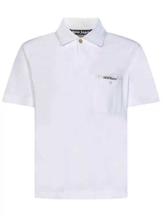 Palm Angels - White Cotton Piqué Sartorial Polo Shirt - Größe S - white