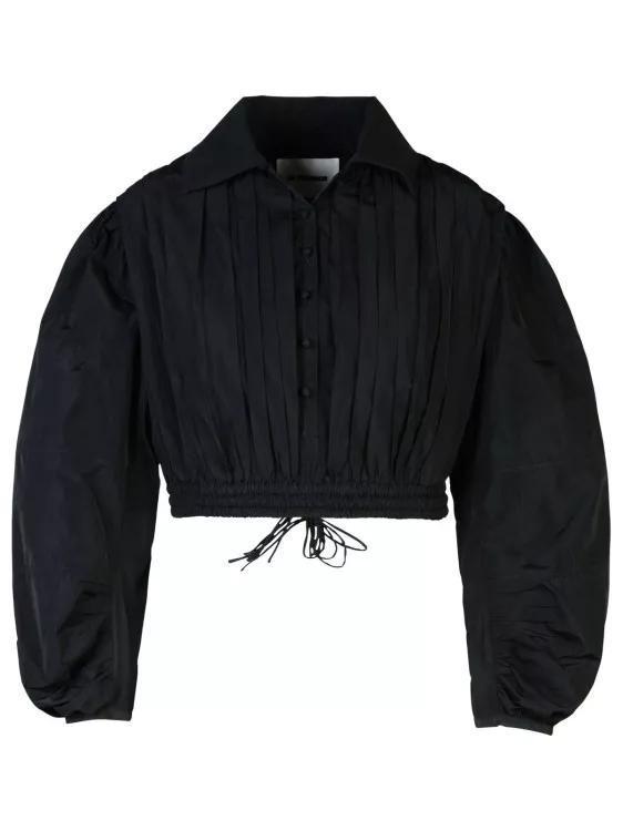 Jil Sander - Black Polyester Blouse - Größe 34 - black