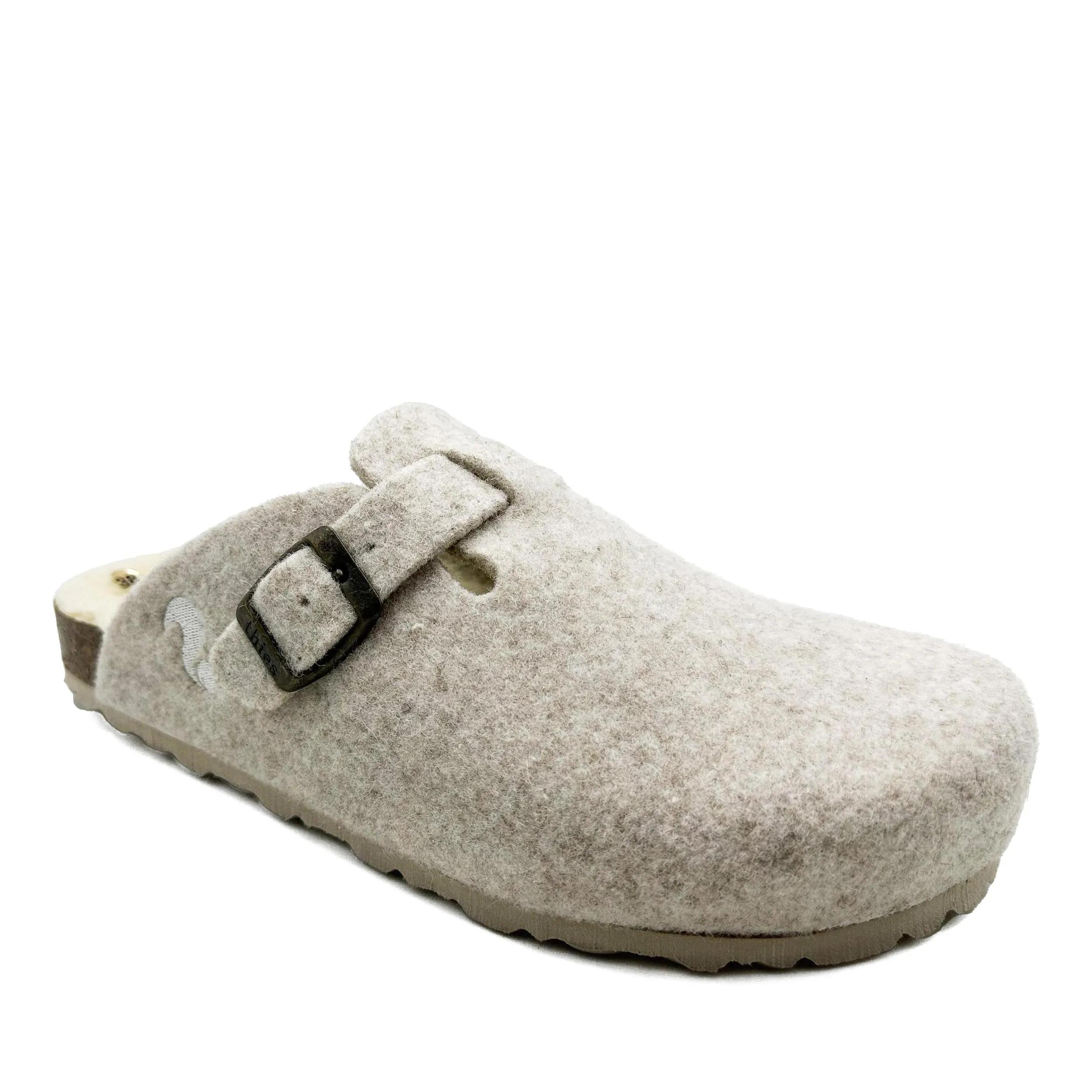 thies Sneakers - thies 1856 ® Recycled Wool Clog crudo (W/M/X) - Gr. 48 - in Grau - für Damen