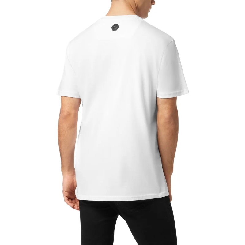 Philipp Plein T-Shirt T-Shirt Rundhalsausschnitt Ls Teddy Mit Schmuckste weiss(Image 2)