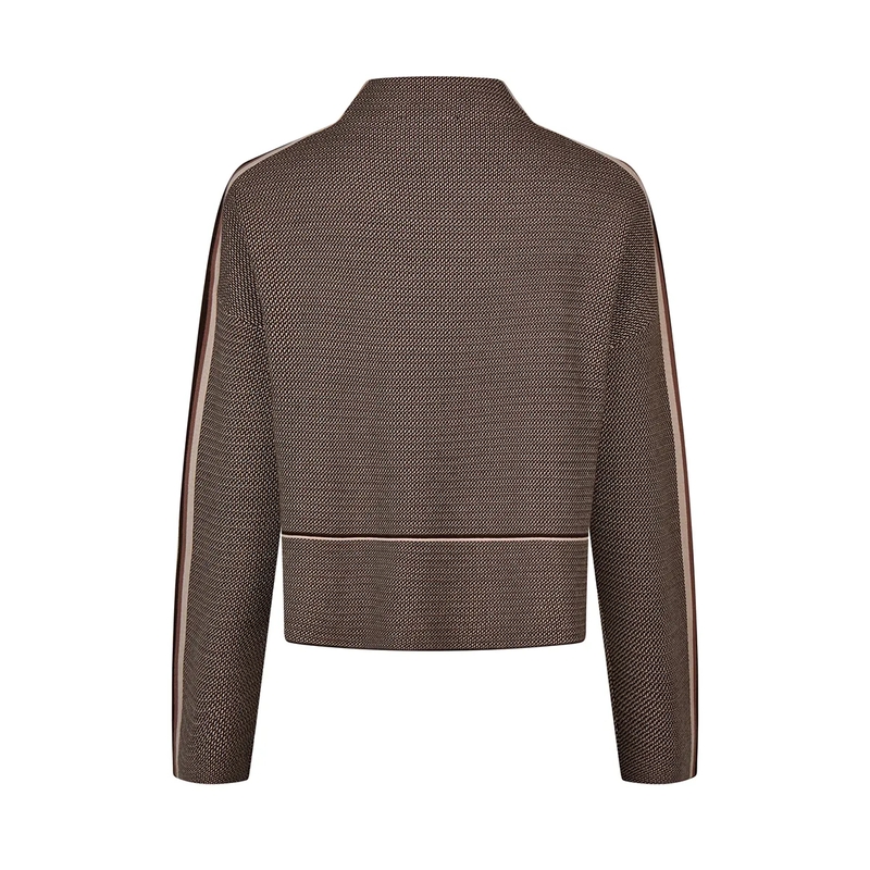 Marc Aurel  Pullover- eingestrickte Streifen-Details- Seite braun(Image 5)