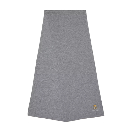 Moschino Scarf  30X180  cm Grey Wool Scarf