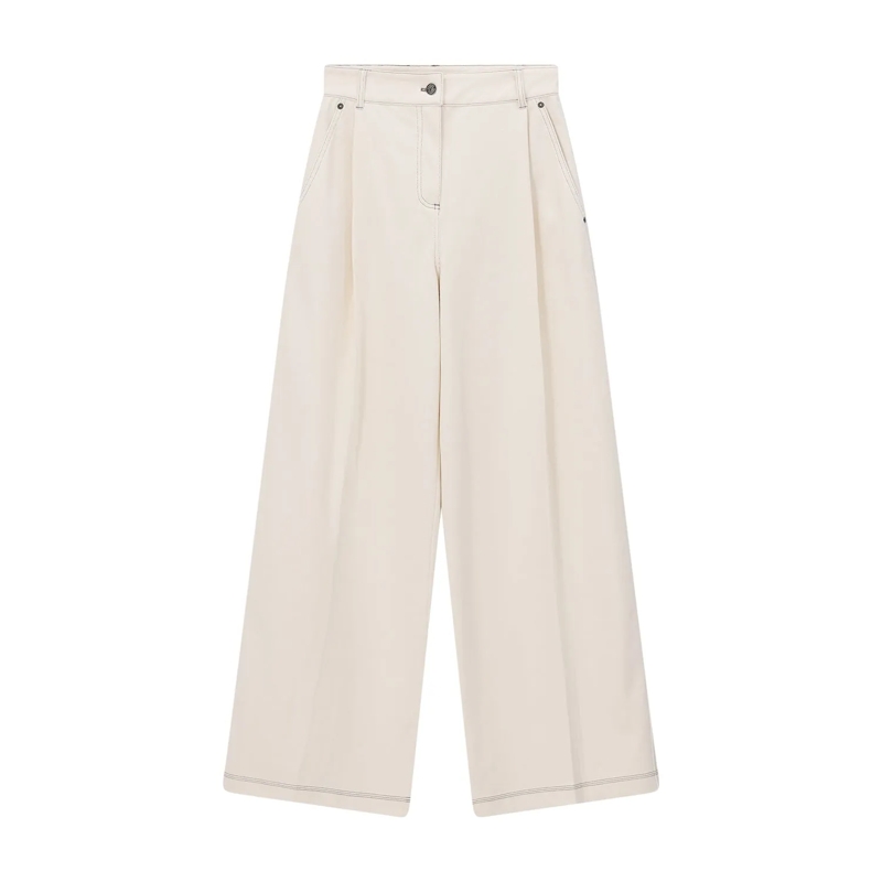 Max Mara Freizeithose Wide Leg Jeans Etereo beige