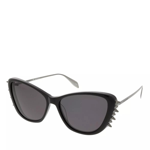Alexander McQueen AM0339S-001 58 Sunglass Woman Acetate Black-Ruthenium-Grey Sonnenbrille