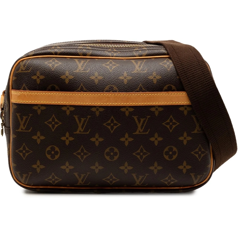 Louis Vuitton Schultertasche Monogram Reporter PM braun