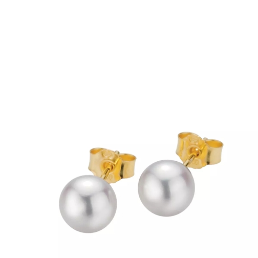 Gellner Stud Earrings Cultured Akoya Pearl 7 Gold Clou d'oreille