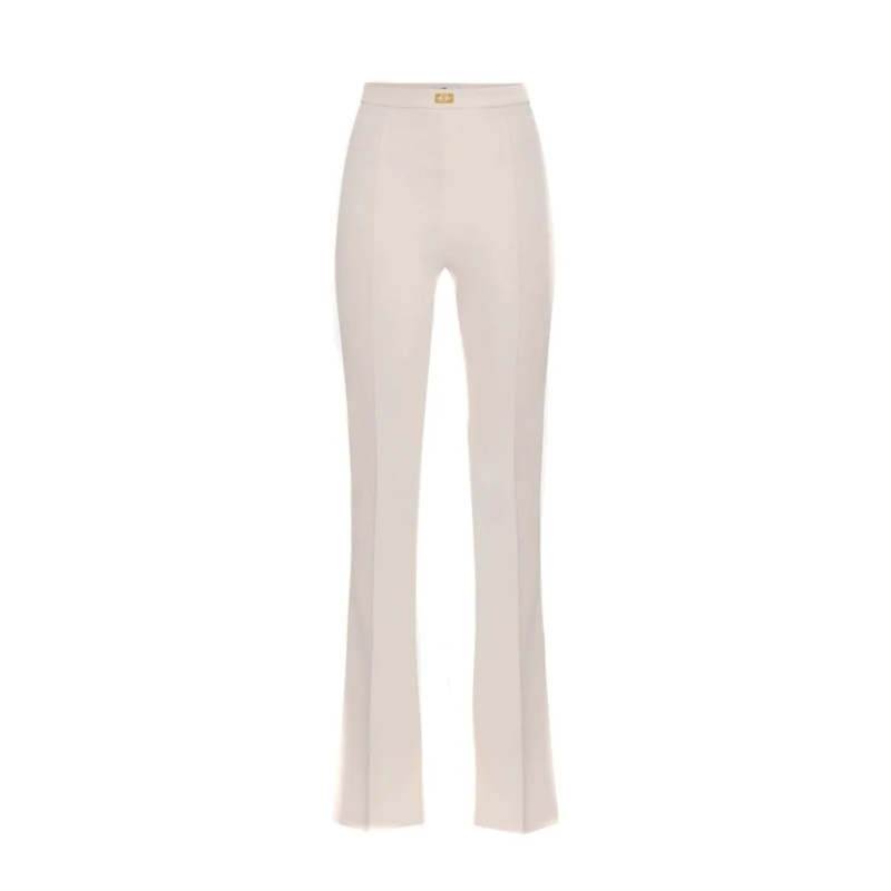 Elisabetta Franchi  Tailored Flared Trousers Neutrals
