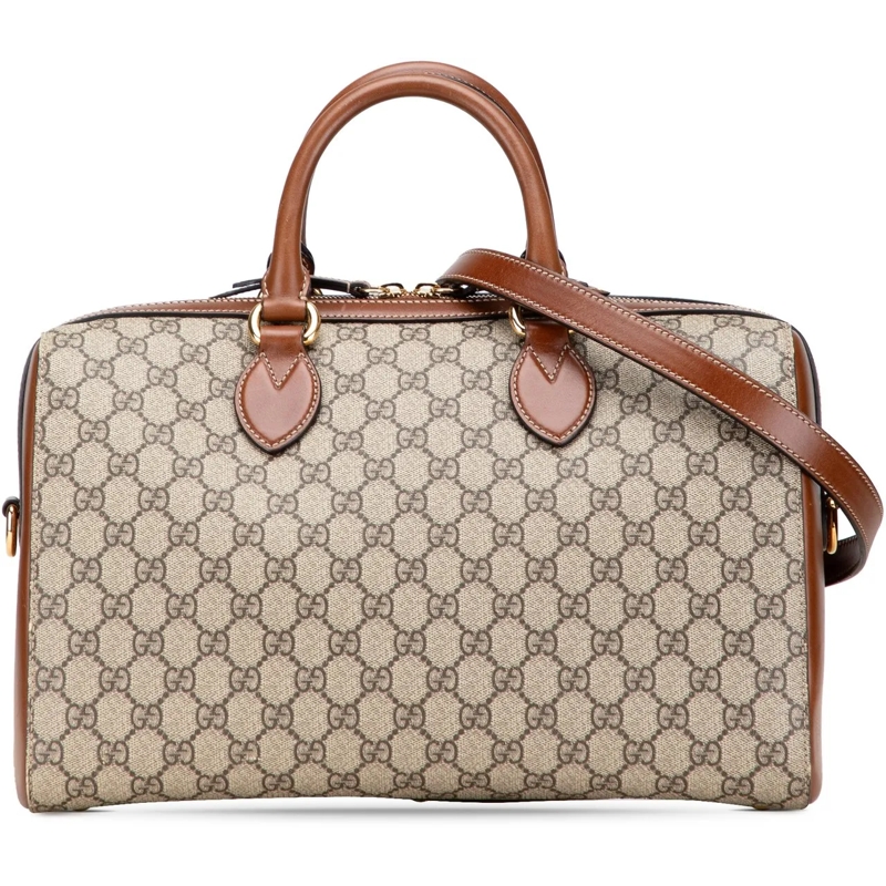 Gucci Schultertasche Medium GG Supreme Satchel braun