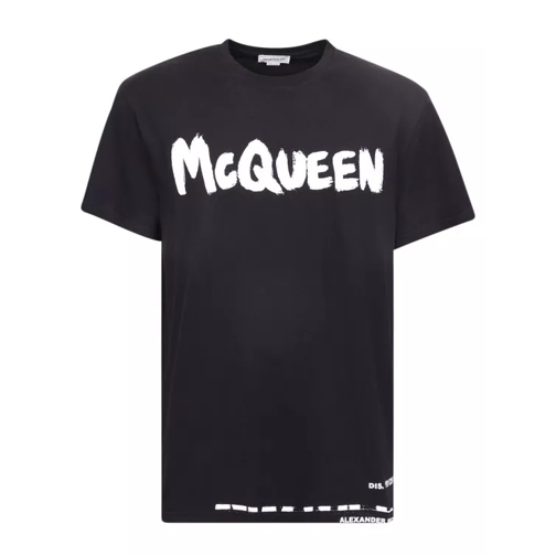 Alexander McQueen Front Logo Black T-Shirt Black T-Shirts
