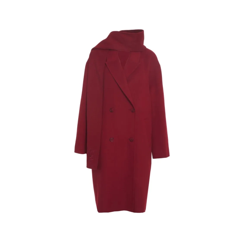 LIU JO Overgangsmantel Scarf-Neck Coat Red