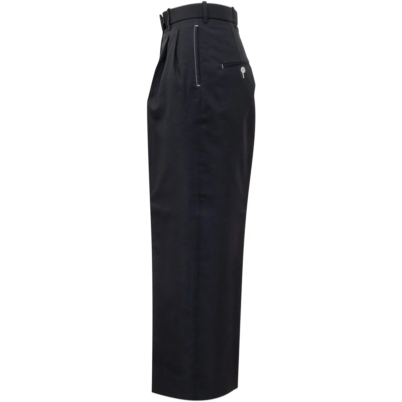 Thom Browne Pantalon Pantaloni a Vita Alta schwarz(Image 3)