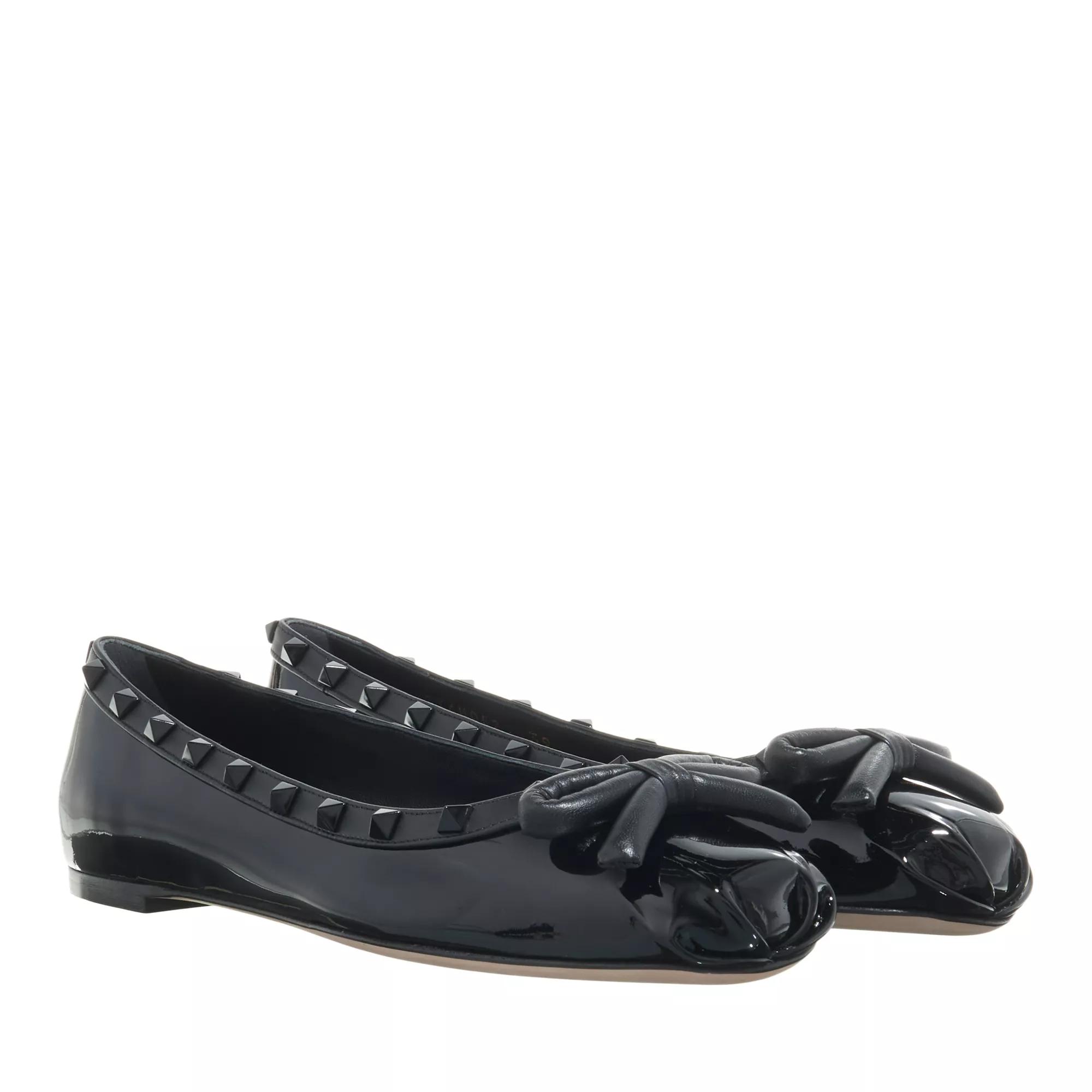 Valentino Garavani Loafers & Ballerinas - Ballerina Rockstud - Gr. 37 (EU) - in Schwarz - für Damen