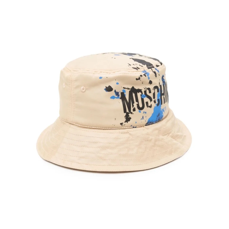 Moschino Hoed Light Beige Bucket Hat Neutrals