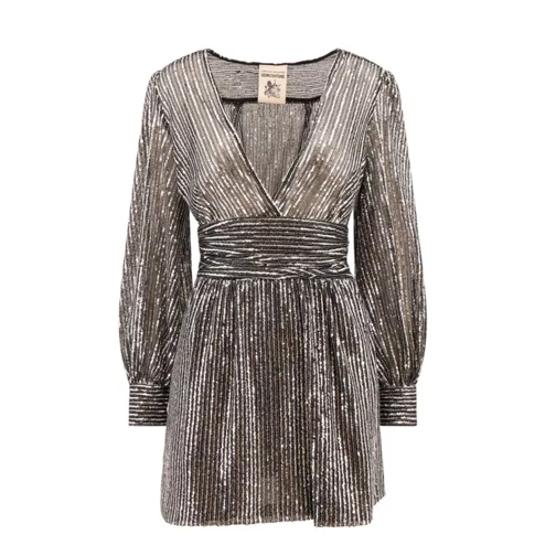 Semi Couture Dress With All-Over Sequins Grey 