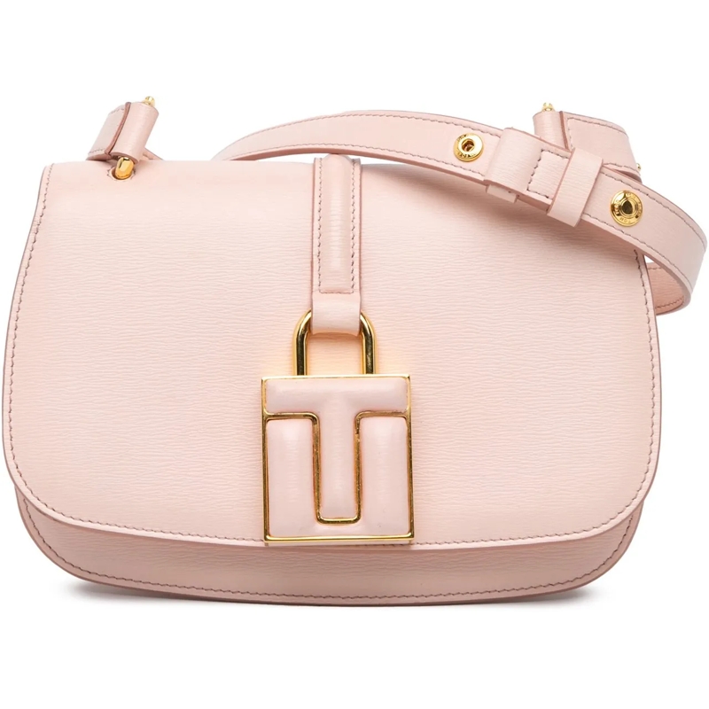 Tom Ford Schoudertas Calfskin Lock Crossbody rose