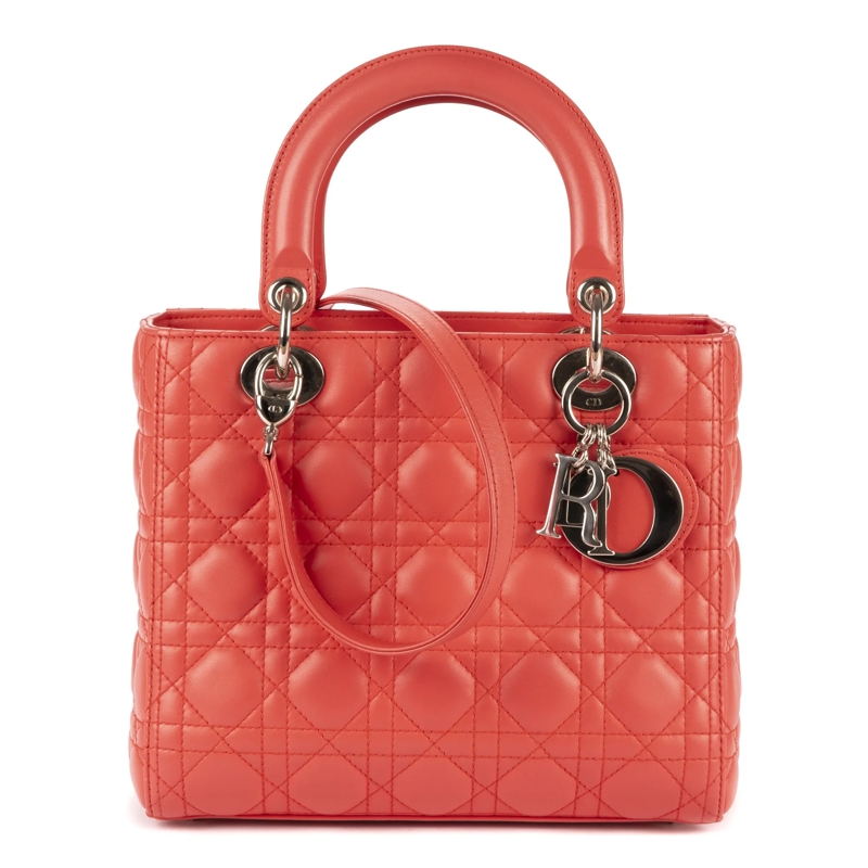 Christian Dior Crossbody Bag Medium Lady-D lachs