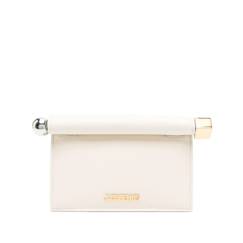 Jacquemus Clutch Rectangular Beige Clutch White