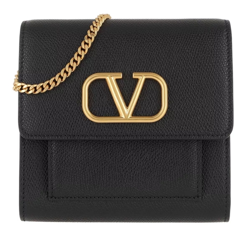 Valentino Garavani V Logo Crossbody Bag Small Leather Black Crossbody Bag