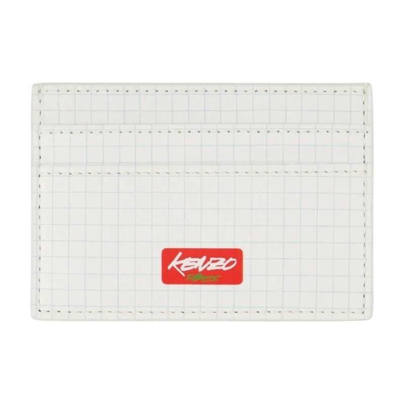 Kenzo Porte-monnaie Card Case - Leather - White White