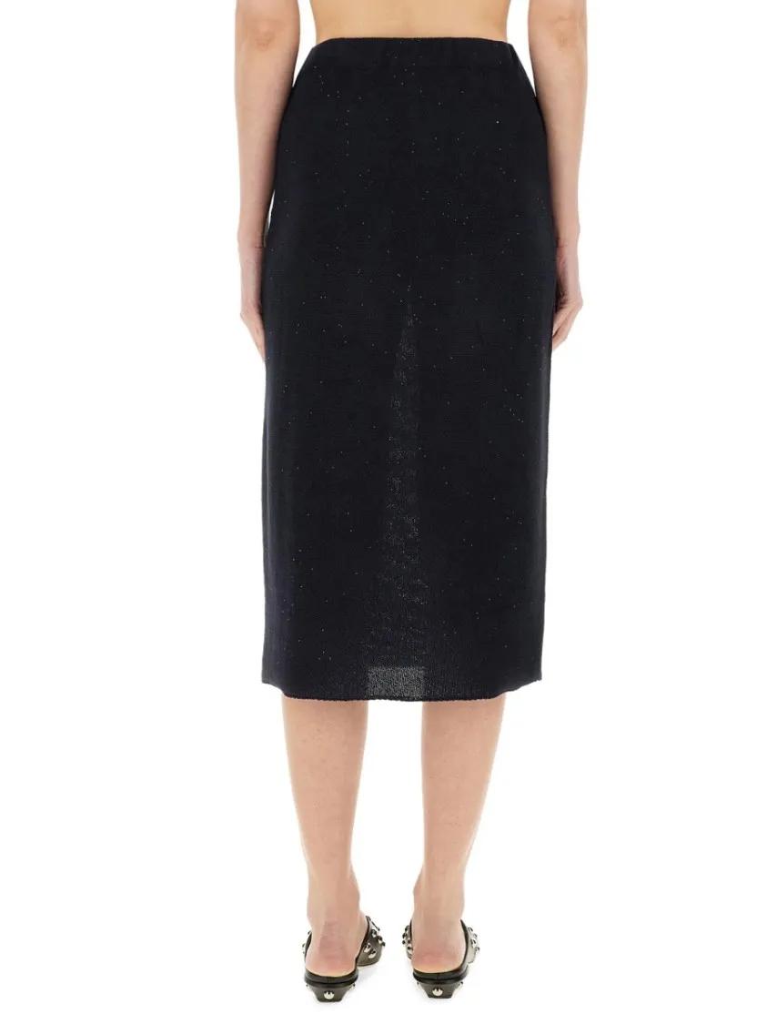 スカート FABIANA FILIPPI Fabiana Filippi Silk Midi Skirt Fabiana Filippi graphic-print Midi Skirt | Black | FARFETCH