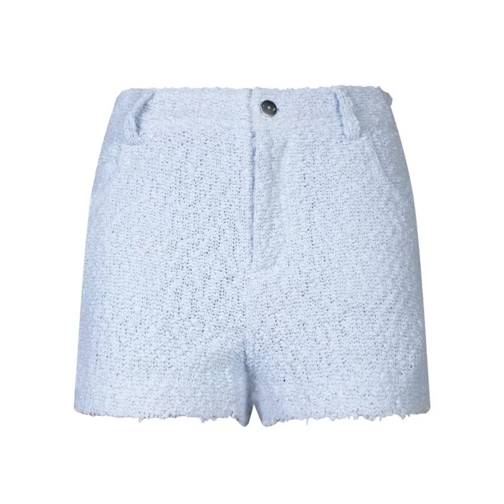 Iro Textured Tweed Shorts Blue 