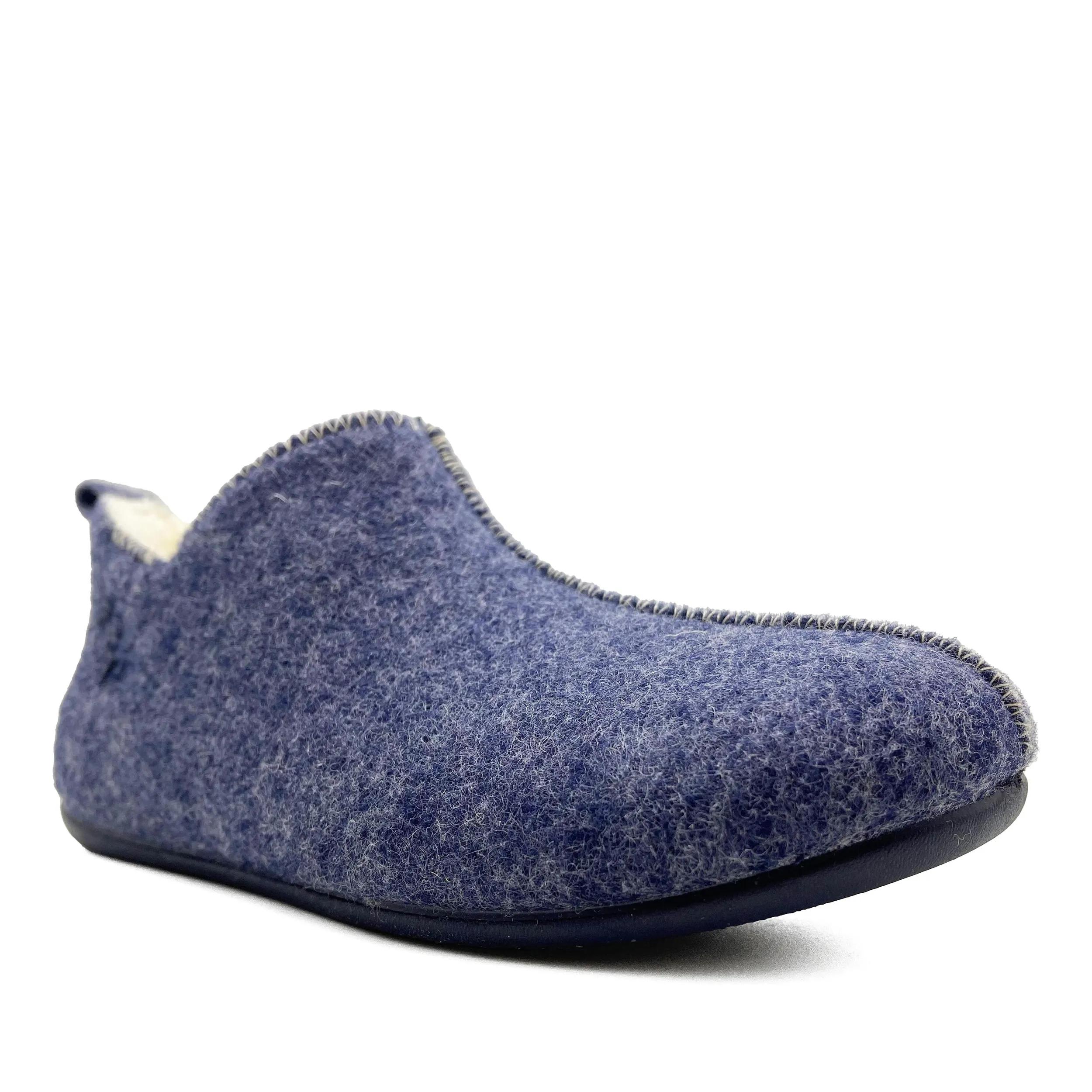 thies Sneakers - thies 1856 ® Slipper Boots dark navy with Eco Wool - Gr. 36 (EU) - in Blau - für Damen