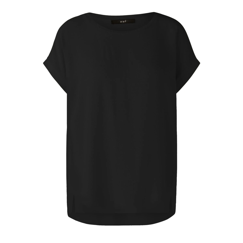 Oui Bluse Blusenshirt AYANO schwarz