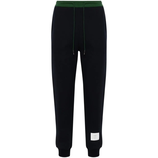 Thom Browne Blue Track Trousers Black Jogginghosen