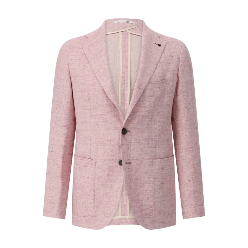 Tagliatore Veste de costume Slim-Fit Sakko mit Leinen Rosa