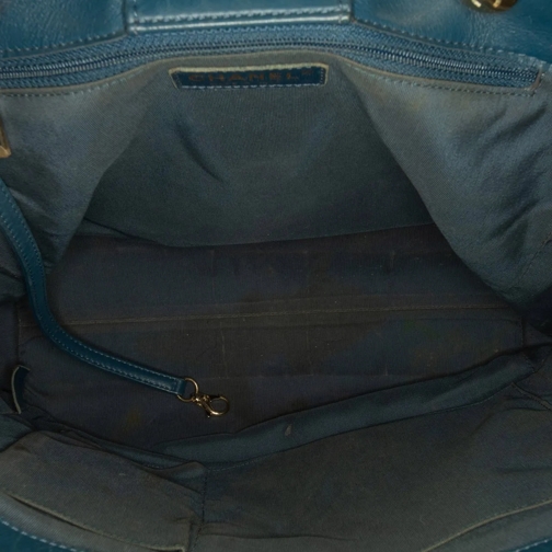 Chanel Sac à bandoulière CC Chevron Calfskin Statement Shopping Tote blau (Image 10)