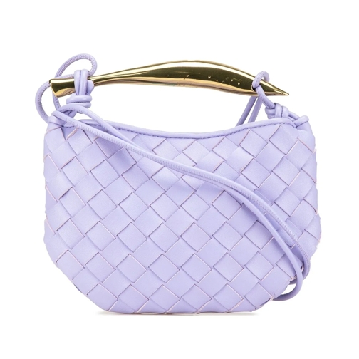 Bottega Veneta Sac à bandoulière 2021-2024 Baby Lambskin Intrecciato Sardine Bag lila