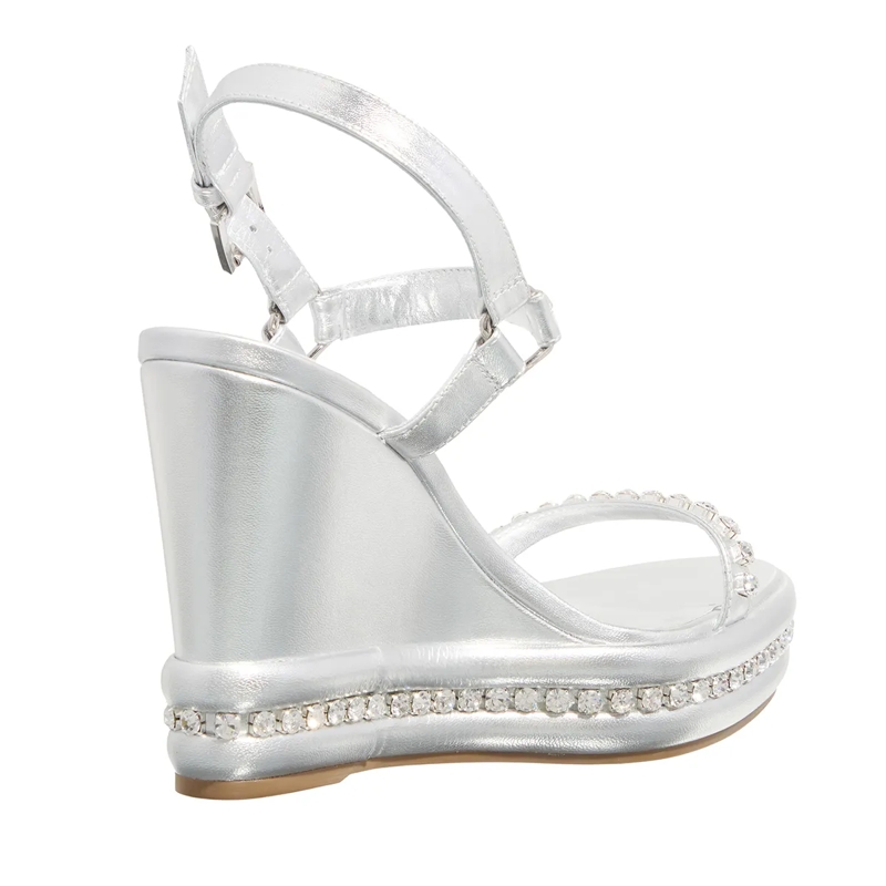 Christian Louboutin Sandalen Pyrastrass Embellished Espadrilles Silver (Image 2)
