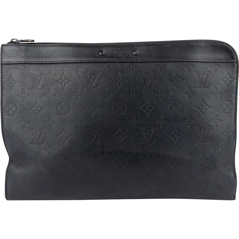 Louis Vuitton Tote Louis Vuitton Monogram Shadow Leather Pochette Jou schwarz