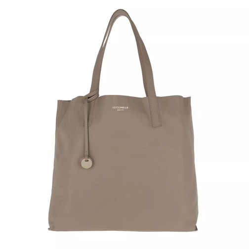 Coccinelle Grace Shoulder Bag Taupe/Platino Borsa da shopping