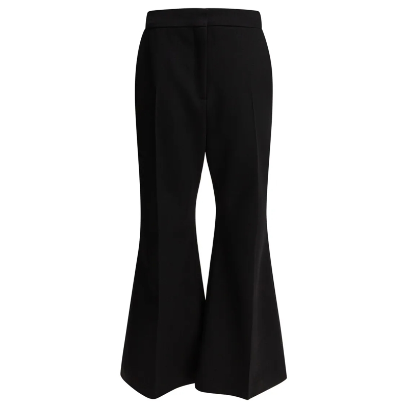 Givenchy  High-Rise Flared Trousers In Luxurious Wool Black