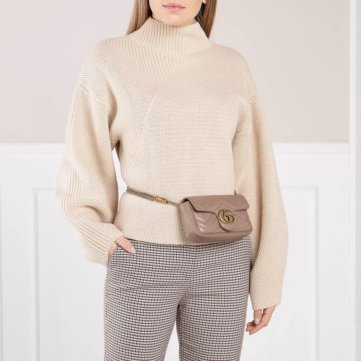 Gucci Crossbody bags GG Marmont Matelassé Leather Super Mini Bag in bruin