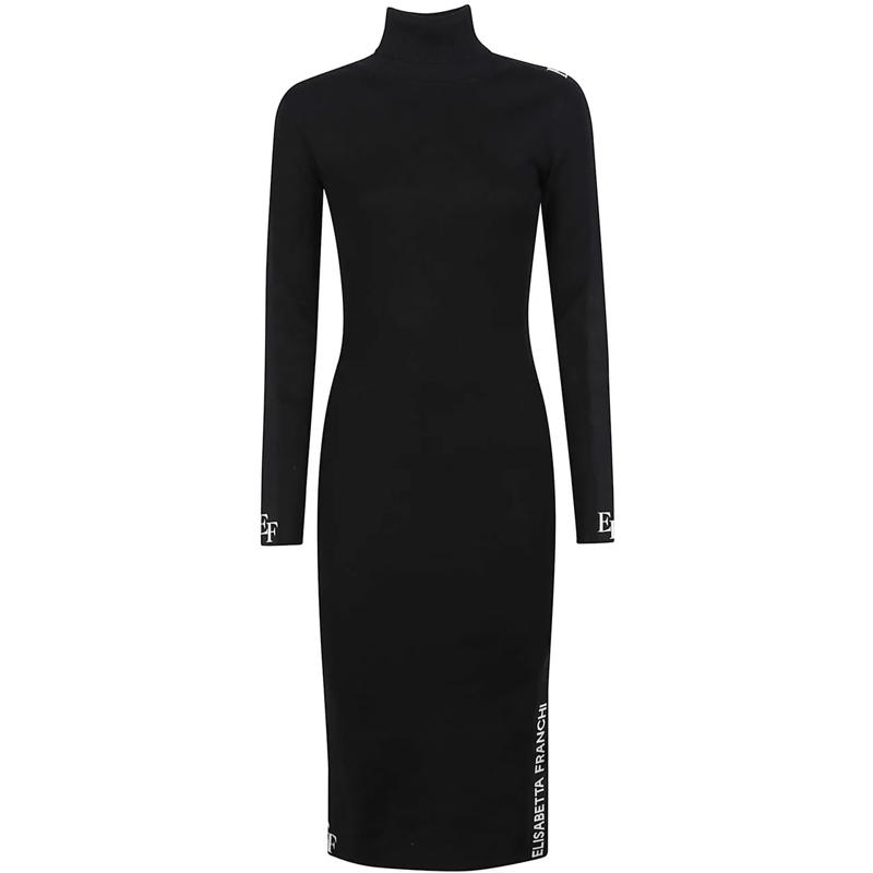 Elisabetta Franchi Midikleid Dress Black schwarz
