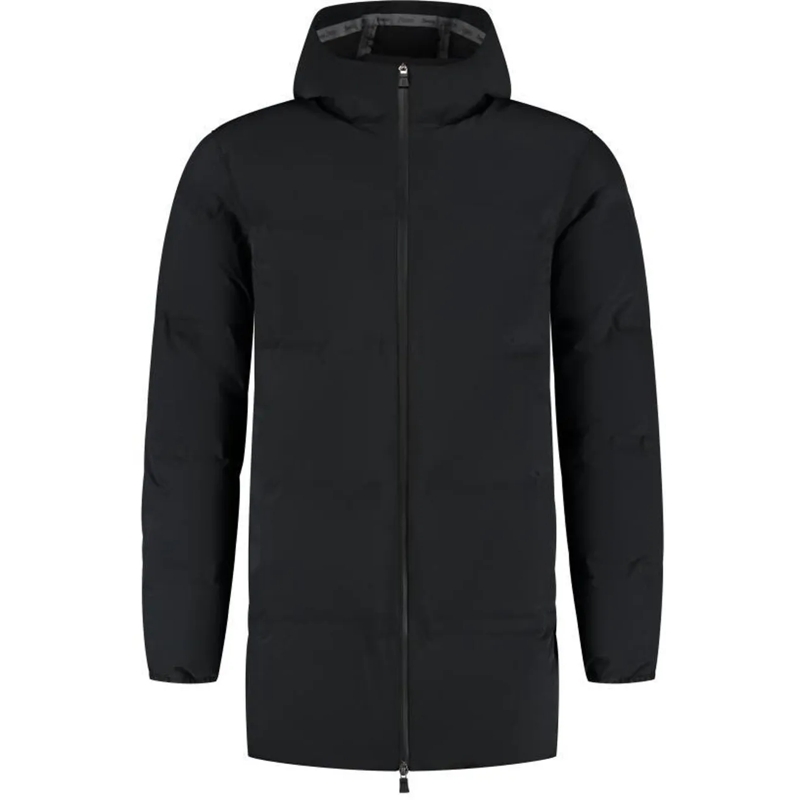 Herno Daunenjacke Black Quilted Hooded Zip Jacket Black