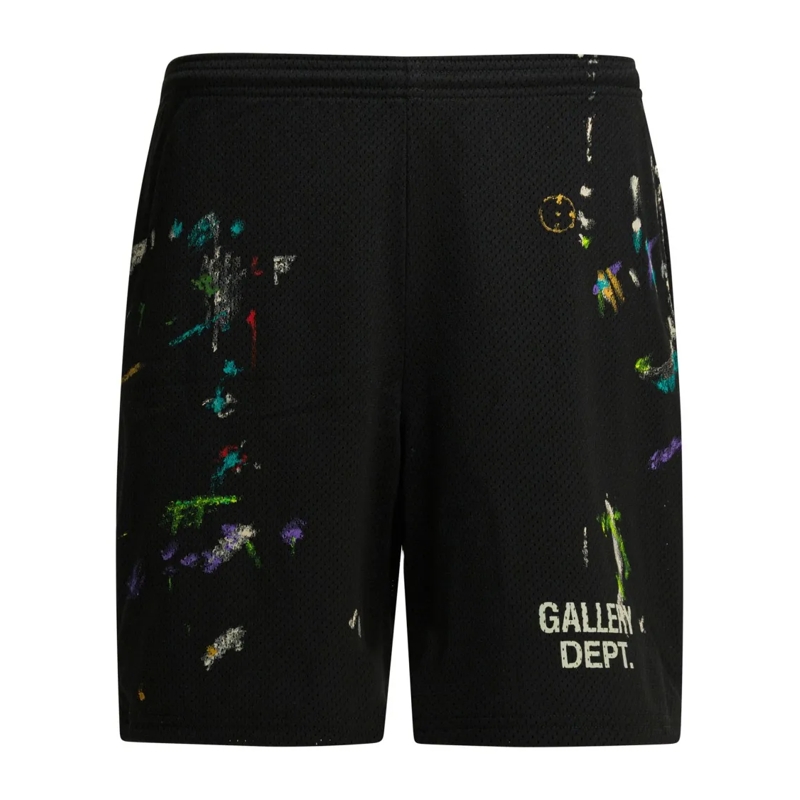 Gallery Dept. Legere Shorts Bermuda Shorts With Artistic Paint Splatter Black