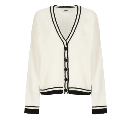 MSGM Vest Wool Cardigan White