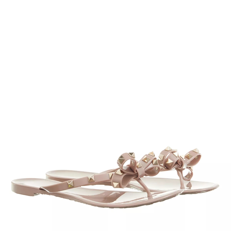 Valentino Garavani Flip Flops Thong Summer Rockstud Poudre